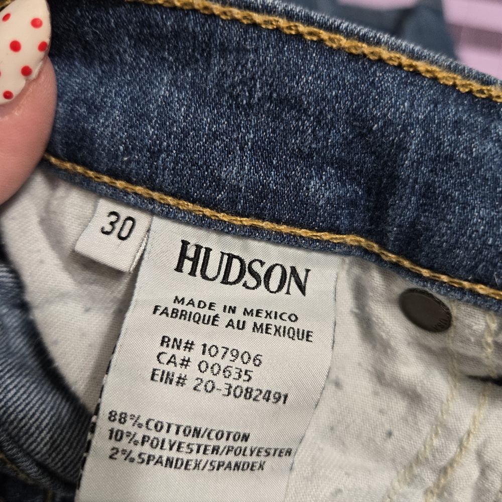 Hudson Denim Jeans Krista Super Skinny Crop Size 30 - Picture 6 of 7